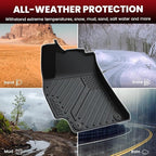 LASFIT Floor Mats & Cargo Mat for Kia K4 2026 2025 All Weather TPE Custom Fit Floor Liner 1st & 2nd Row Full Set Car Mats and Trunk Mat Accessoires, Black