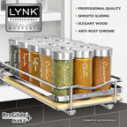 LYNK PROFESSIONAL® Élite™ Pull Out Spice Organization for Cabinets - 6-3/8 inch Wide – Spice Rack for Inside Cabinets – Wood/
