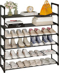 Calmootey 6-Tier Shoe Rack, Tall Large Capacity 30 Pairs Shoes Storage Organizer, Stackable Wide Shoe Shelf for Entryway, Hal