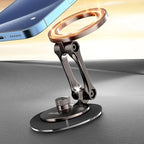 Smolink Tesla Phone Mount, All Metal Strong Magnet Magnetic Phone Holder for Car Dashborad and Tesla Model 3/Y/S/X, Foldable Hidden for MagSafe Car Mount Fit for iPhone All Phones, Black