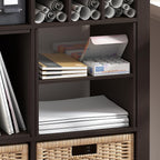 Furinno Cubicle Cube Insert, H-Shelf Cube Organizer, 2-Tier Shelf Accessory, Fits into Furinno Triple Thick Cubes, IKEA Kalla