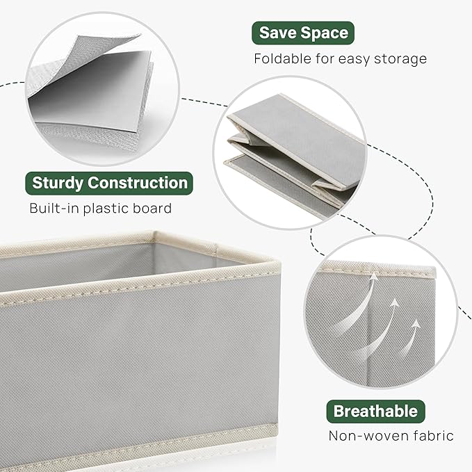 Kootek 16 Pack Drawer Organizer Clothes, Dresser Drawer Organizers for Clothing Fabric Foldable Closet Organizers and Storage