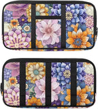 Boho Flower Car Visor Organizer for Women Auto Interior Accessories Car Storage with Card Holders Multi-Pocket Visor Organizer Storage for Car/SUV/Truck with Pockets Easy to Clean