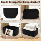 5-Pack Small Woven Rope Storage Baskets – 2 Sizes Organizer Bins for Closet, Shelf, Bookshelf, Nursery, Changing Table, Fabri