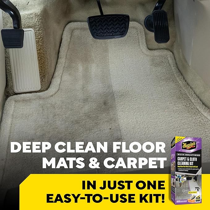 Meguiar's Carpet & Cloth Kit,This Car Care Kit includes a Premium Fabric & Carpet Cleaner and Accessories,A Plush Microfiber 