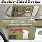 Tactical Visor Organizer, Car Visor Organizer, Sunvisor Organizers, Tactical Visors Cover Molle Webbing, Truck Accessories for Men, Car Sunshade Storage Pouch (Khaki)