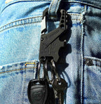 Hephis Skull Heavy Duty Key Chain,Car Emergency Escape Tool, Seat belt Cutter,Bottle Opener,Carabiner Car Key Chains