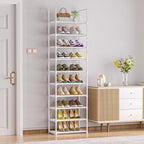 OYREL Shoe Rack Tall, Sturdy Metal Shoe Rack Organizer,Narrow Shoe Racks for Closets,Shoe Stand Shelf