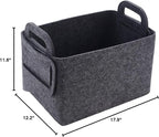 Storage Basket Felt Storage Bin Collapsible& Convenient Box Organizer with Carry Handles for Office Bedroom Closet Babies Nur