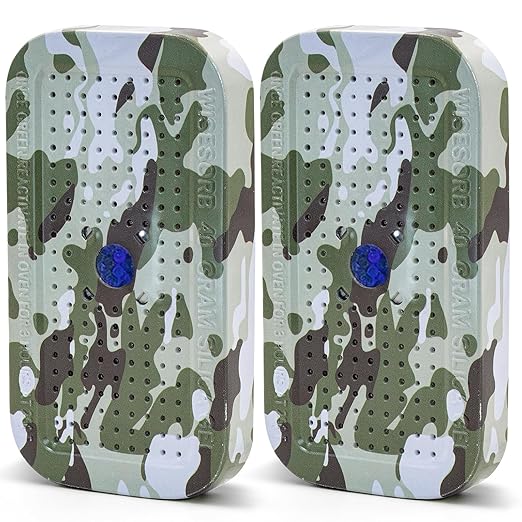 2 Packs Gun Safe Dehumidifier 40 Gram Reusable Indicating Silica Gel Desiccant Canister- Camouflage Rechargeable Humidity