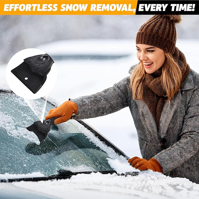EcoNour Ice Scrapers for Car Windshield (1 Pack) | Car Ice Scraper | Window Snow Scrapper for Car to Remove Snow and Frost | Car Snow Accessories