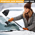 EcoNour Ice Scrapers for Car Windshield (1 Pack) | Car Ice Scraper | Window Snow Scrapper for Car to Remove Snow and Frost | Car Snow Accessories