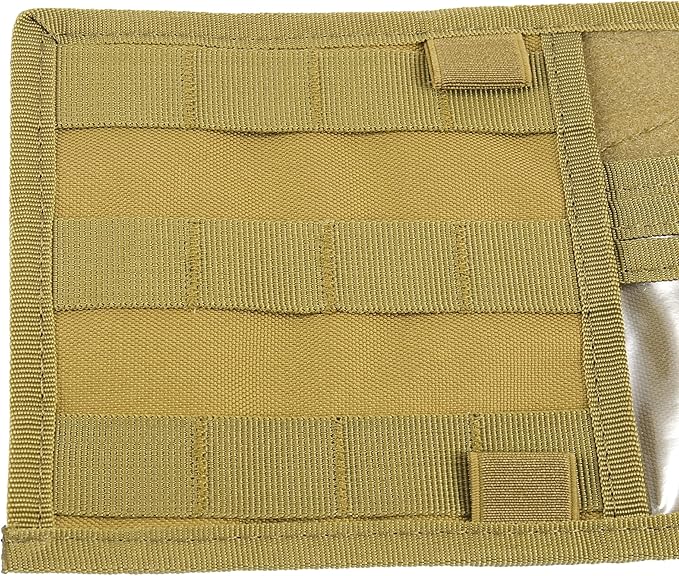 X AUTOHAUX Khaki Universal Car Sun Visor Organizer Storage Pocket Hook and Loop Tape Nylon for SUV RV Truck