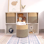 voten Storage Cubes Baskets Bins Organizer 11x11x11'' Fit 12x12''Cube Storage Organizer Bookcases Shelf,Durable Woven Cotton 