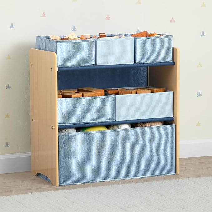 Delta Children - GapKids 6 Bin Toy Organizer - Greenguard Gold Certified, Indigo Blue