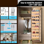 Kotkn 10 Tier Over The Door Organizer - Heavy Duty Hanging Storage Rack with Sturdy Oxford Fabric, Holds 20+ Pairs of Footwea