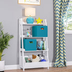RiverRidge Folding Storage Bins with Handles Turquoise Cube Storage Organizer for Closet, Bedroom & Playroom - Closet Organiz