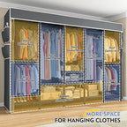 Raybee 90.6" W Extra-Large Clothes Rack with Cover, Freestanding Clothing Racks for Hanging Clothes, Heavy Duty Closet Organi