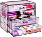 Sorbus Makeup Organizer - 4 Drawer Acrylic Make Up Organizers and Storage for Cosmetics, Jewelry, Beauty Supplies, Clear Make