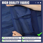 Windyun 40 Large Over the Door Hanging Shoe Organizer Navy Blue Mesh Pockets Shoe Rack for Closet Behind Door Hanger Storage 