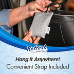 Refresh Your Car! Car Air Freshener And Deodorizer, Odor Eliminator Charcoal Deodorizer Bags, Set Of 2, Fragrance Free