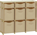 Cube Storage Organizer with Storage Bins Included - The Perfect Closet Organizers and Storage Solution. Includes 9 Storage Cu