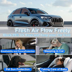 Front Side Half Window Shade Foldable Custom Fit for Audi Q3 2019-2026 Car Window Shades for Side Window Sun Shade UV Protection Heat Insulation for Camping Sleeping 6PCS