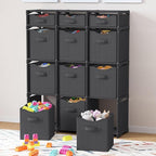 Cube Storage Organizer with Storage Bins Included - The Perfect Closet Organizers and Storage Solution. Includes 12 Storage C