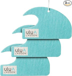 ulu Lagoon Hanging Car Air Freshener | Tropical Beach Coconut Surf Wax Scent Mini Wave | Long Lasting Car Freshener, Closet a