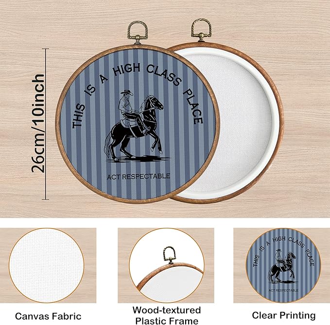KSDUT Western Cowboy Wall Art Decor - Preppy Trendy Southwestern Wall Art Canvas Frame Hanging Prints, Foyer Entryway Modern 