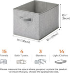 GRANNY SAYS Closet Storage Bins, Storage Baskets for Organizing, Fabric Storage Bins with Handles, Clothing Storage Container