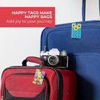 R. Nichols Garden Luggage Tag Set - Sturdy Waterproof Plastic Travel Labels for Baggage, Suitcases, Backpacks, and Diaper Bag