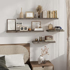 60 Inch Long Wood Floating Shelf,Solid Rustic Reclaimed Barnwood Planks 8 Inch Deep Floating Wall Mounted Shelves with Invisi
