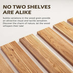 36 Inch Floating Shelves for Wall, 8"D High End Solid Hardwood Shelves for Decor Storage, Rustic Wall Shelves with Invisible 