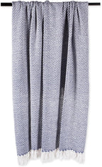 DII 100% Cotton Basket Weave Throw for Indoor/Outdoor Use Camping Bbq's Beaches Everyday Blanket, 50 x 60, Woven Stripe