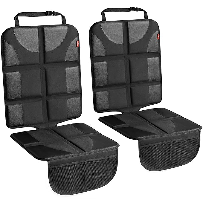 Helteko Car Seat Protector - 2 Pack Car Seat Cover for Child Carseat with Thickest Padding, 600D Oxford, Waterproof & Durable