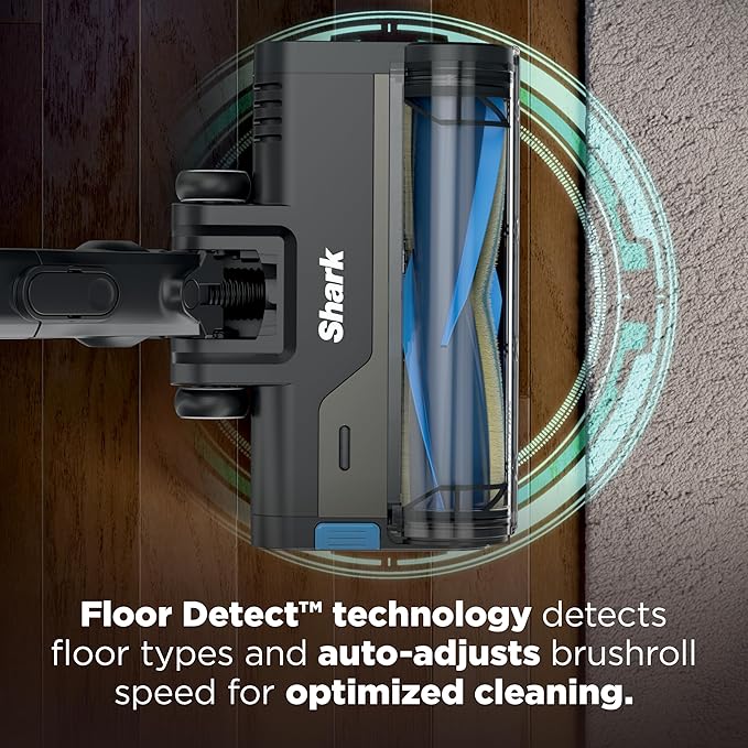 Shark PowerPro Reveal Plus Cordless Vacuum, FloorDetect & Dirt-Reveal Technology, HEPA Filter, Carpet & Hard Floor, Rechargea