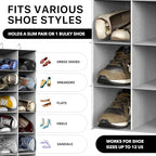 Simple Houseware 24 Section Shelves Hanging Shoes Organizer Holder for Closet, Gray