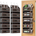 5 Tier Over The Door Organizer - Large Capacity Behind Door Hanging Shelves with 10 Mesh Pockets and Clear Windows, Closet Or