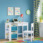 RiverRidge Kids storage bins - 10.5 Cube Storage Organizer with Handles - Turquoise Two-Tone closet organizers and storage fo