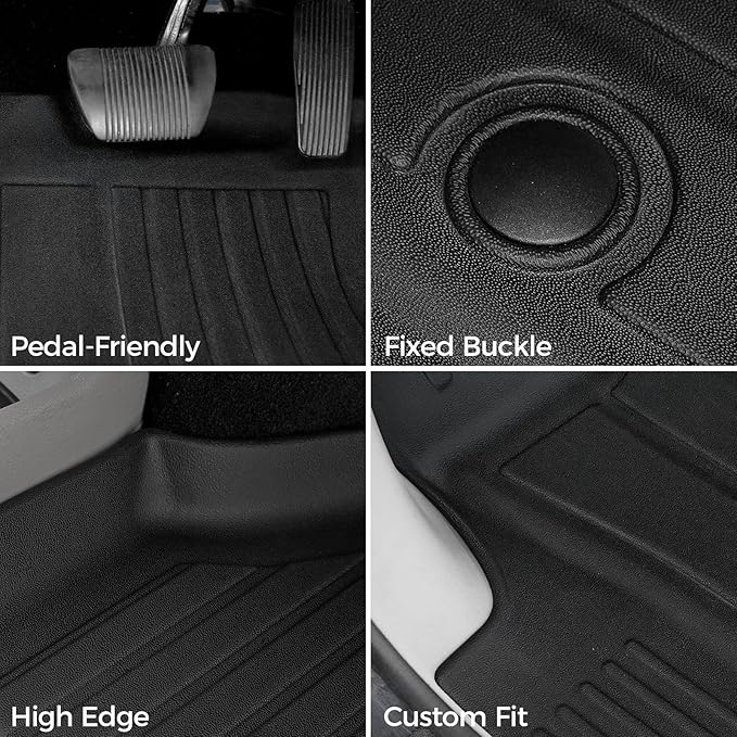 Floor Mats for Chrysler Pacifica 2017-2025 2026, All Weather Floor Mats Trunk Cargo Liner with Backrest Protectors Accessories, Full Coverage Set for 7/8 Seats (Not fit Hybrid)
