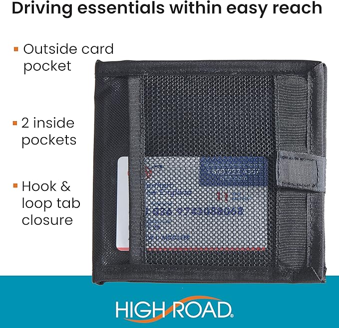 High Road 10-Pack Car Sun Visor Registration and Insurance Card Holder for Trucks and Cargo Vans with 2 Hidden Clear Vinyl Pockets