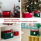 Collapsible Felt Storage Bin (REDCHOCO, SMALL)