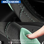 Skechers Memory Foam Steering Wheel Cover, Car Steering Wheel Cover,14.5-15inch Anti-Slip Safety Comfortable Desgin, Universa