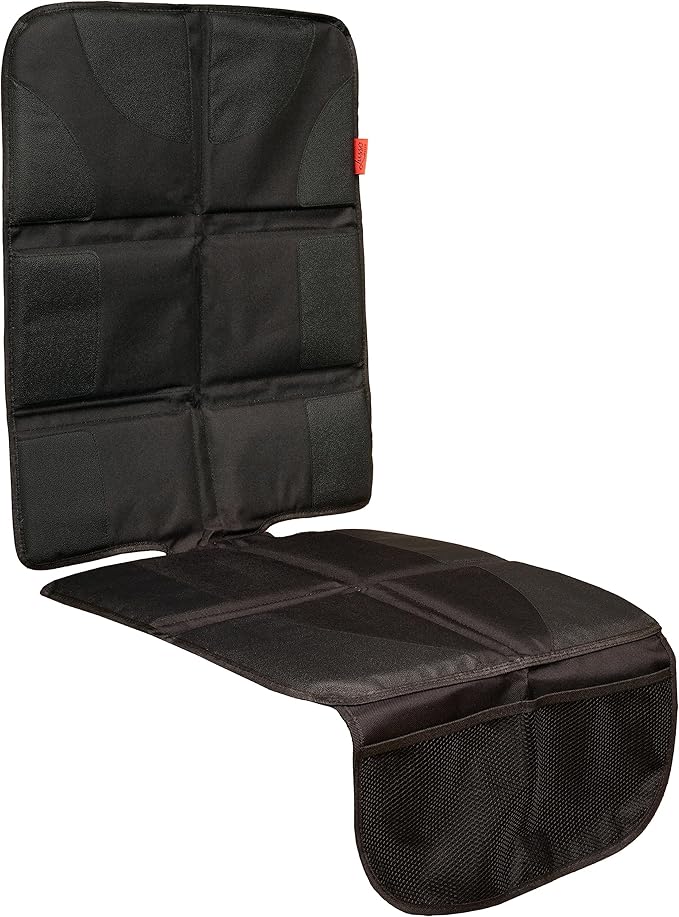 Lusso Gear Car Seat Protector for Baby Car Seat - Thick Padding - Seat Protector Under Baby Car Seat with 2 Mesh Storage Pock