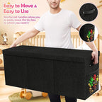 Mabahoo Extra Large Toy Box, Collapsible Sturdy Kids Toy Chest for Boys, Girls, 40"x14"x16" Storage Organizer Toddler Storage