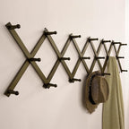 SKOLOO Hat Rack for Wall with 20 Hooks, Solid Wooden, Modern, Expandable Coat Rack Wall Mount for Coats, Hats, Bags, Baseball