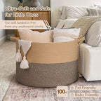 INDRESSME 115L Extra Large Blanket Basket, Woven Baskets for Storage, Wicker Storage Basket for Organizing Woven Laundry Bask