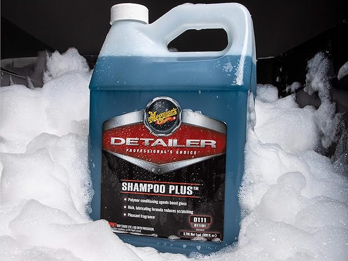 Meguiar's Shampoo Plus, Lubricating Car Wash Soap Lifts Dirt and Grime Off Car Surfaces, Cleans Paint Without Swirling or Scr