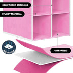 Simple Houseware 20 Section Shelves Hanging Shoes Organizer Holder for Closet, Pink